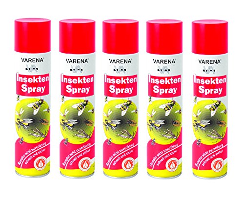 Varena 5X Insektenspray 400ml Mückenspray Fliegenspray Mücken Wespenspray...