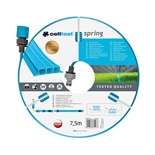CELLFAST Gartenschlauch Sprüchschlauch Dreikanalbewässerungsschlauch Set Mit...