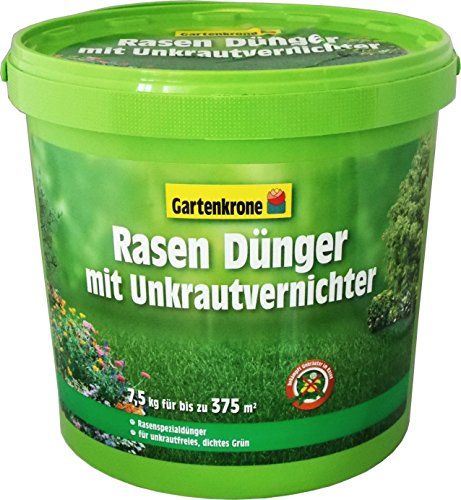 Gartenkrone 7,5 Kg Rasendünger mit Unkrautvernichter