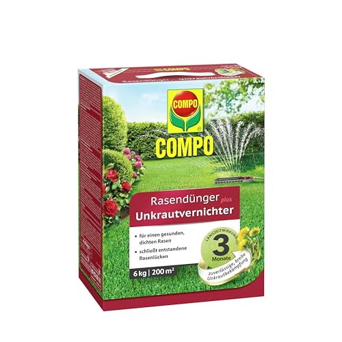 Compo FLORANID Rasendünger Plus Unkrautvernichter, 3 Monate Langzeitwirkung,...