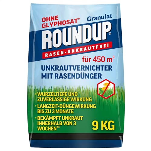 Roundup Rasen-Unkrautfrei Rasendünger, 9 kg für 450 m² - 2in1,...