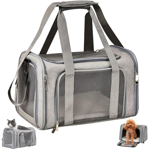 TOFFCAEA Transporttasche für Katze Hund, Hundetransportbox, Faltbare...