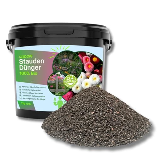 Rodopi Bio-Staudendünger Granulat 7-3-8 – 3 Monate Langzeitwirkung – 100%...