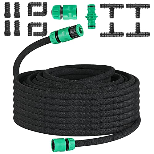 50m Tropfschlauch Set, Perlschlauch für Tropfbewässerung, Gartenschlauch für...