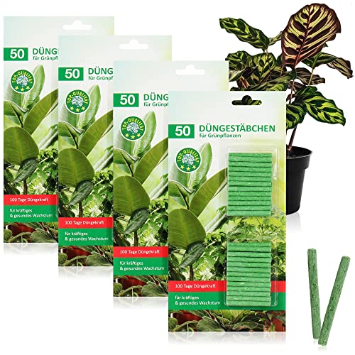 com-four® 200x Düngestäbchen für Grünpflanzen, ausgewogener...