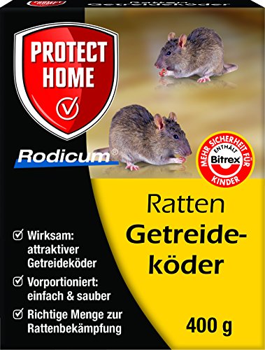 PROTECT HOME Rodicum Ratten Getreideköder, praktische, auslegefertige...