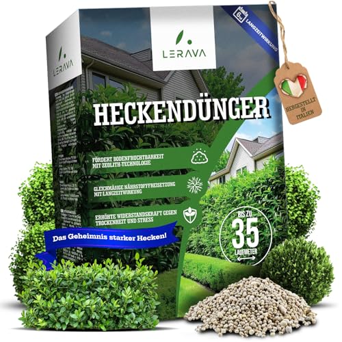 LERAVA® Hecken- und Thuja Dünger [Bio & Organisch] - Bodenmikroflora &...