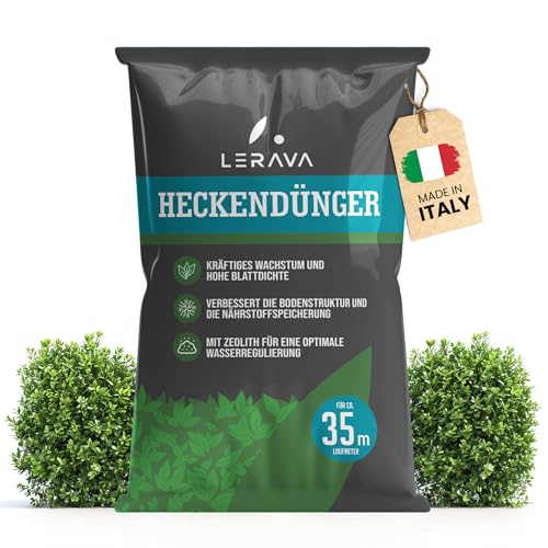 LERAVA Heckendünger (35 Laufmeter) Bio - mit Zeolith für nachhaltige...