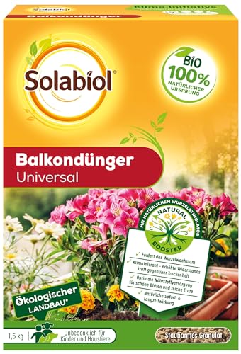 Solabiol Bio Balkondünger Universal, Blumendünger mit Wurzelstimulator und...