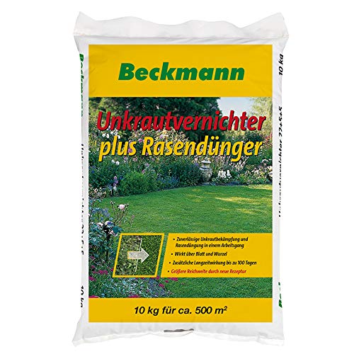 Beckmann Rasendünger Plus Unkrautvernichter, 10 Kg Beutel