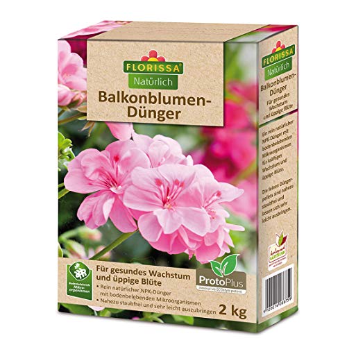 Florissa Natürlich BIO Balkonblumen Dünger | für Surfinien, Geranien und...