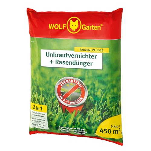 WOLF-Garten 2-in-1: Unkrautvernichter + Rasendünger SQ 450 (Rasendünger und...
