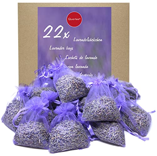 Quertee 22 Lavendelsäckchen mit duftenden Lavendel als Duftsäckchen -...