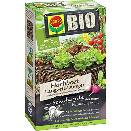 COMPO BIO Hochbeet Langzeit-Dünger, Als Gemüsedünger, Obstdünger,...