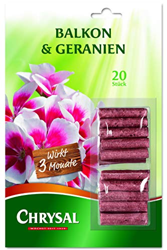 Chrysal Balkon & Geranien Düngestäbchen 20 Stück