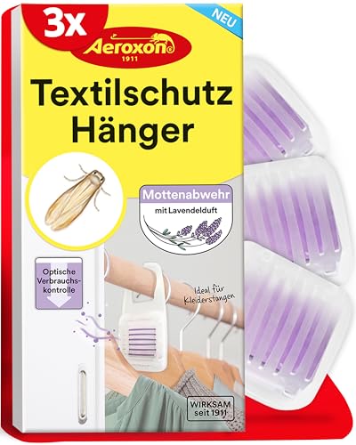 Aeroxon Textilschutzhänger 1x3 - Mottenschutz für Kleiderschrank, Wirksamer...
