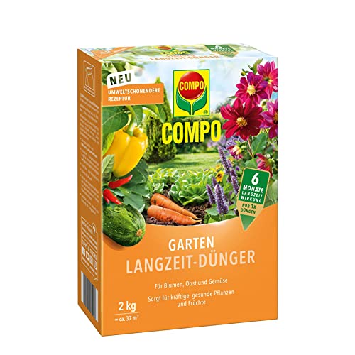 COMPO Garten Langzeit-Dünger für Gartenpflanzen, Umweltschonendere Rezeptur, 6...