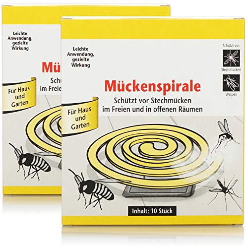 com-four® 20x Antimücken-Spiralen mit Ständer, die Mückenspirale vertreibt...