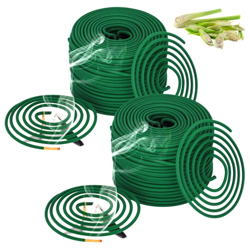2er-Pack Citronella Räucherspirale, Zitronengras Coils mit Halterung, für den...
