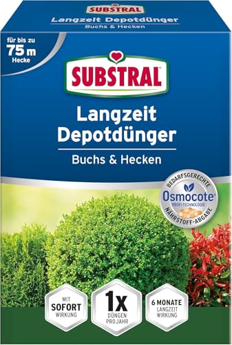 Substral Langzeit Depotdünger für Buchs & Hecken, 1,5 kg, Osmocote...