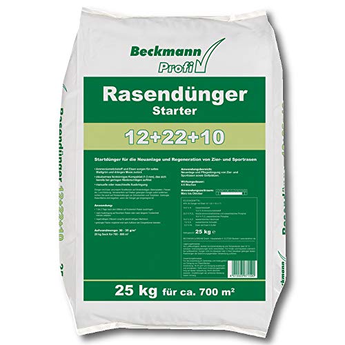 Beckmann Profi Rasendünger Starter 25 kg Rasenstarter Dünger mit viel Phosphat...
