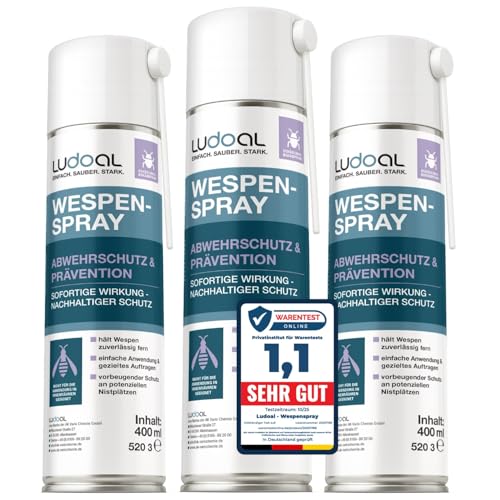 Wespenspray mit langem Sprührohr & 10x mehr Wirkstoff (2% Geraniol) – EXTRA...