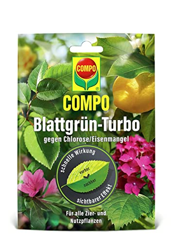 COMPO Blattgrün-Turbo, Dünger gegen Eisenmangel/Chlorose für alle Zier- und...