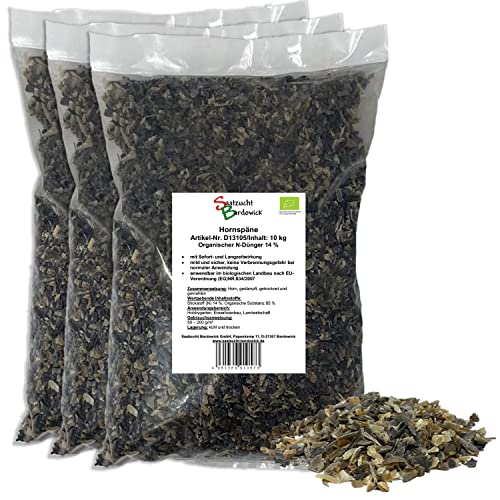 Hornspäne Naturdünger 30 kg, 100% natürlicher Dünger mit 14% Stickstoff für...