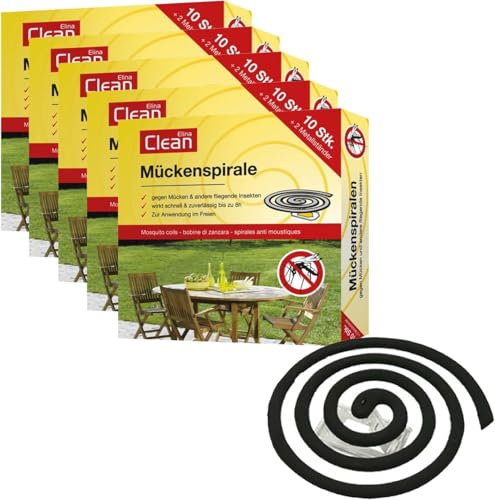 Elina 50x Anti-Mücken-Spirale Insektenspriale gegen Mücken Mückenschutz...