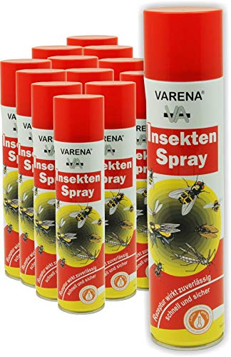 Varena Insektenspray 12x 400ml Mückenspray Fliegenspray Insektenvernichtung...