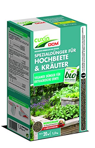 Cuxin Hochbeetdünger und Kräuterdünger 1,5 kg Bio - logisch VEGANER Dünger