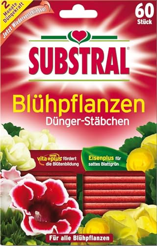 Substral Dünger-Stäbchen für Blühpflanzen mit Eisen-Plus und 2 Monate...