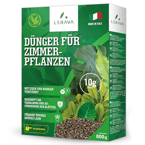 LERAVA® Dünger Zimmerpflanzen - 800g - Grünpflanzendünger mit Eisen und...