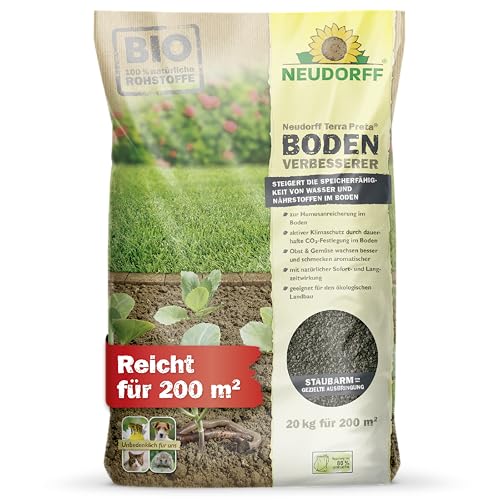 Neudorff Terra Preta BodenVerbesserer 20 kg für 200 m² - Bodenaktivator für...