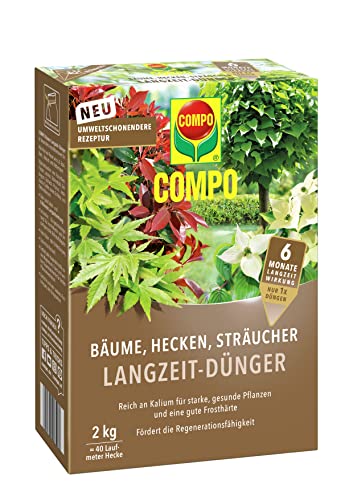 COMPO Bäume, Hecken, Sträucher Langzeit-Dünger, Umweltschonendere Rezeptur, 6...
