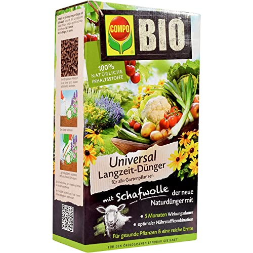 COMPO BIO Universal Langzeit-Dünger mit Schafwolle für alle Gartenpflanzen,...