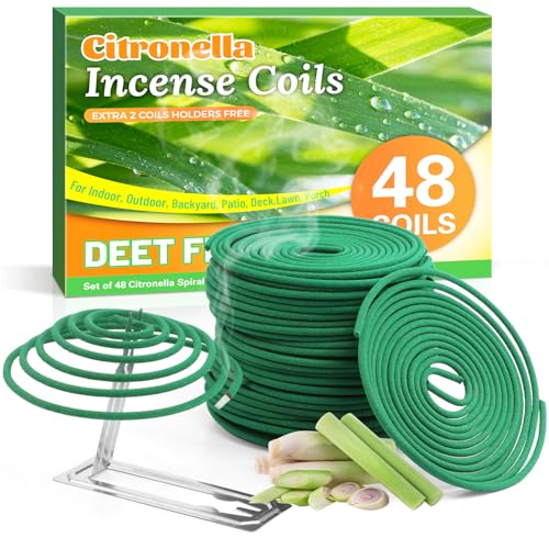 Scent-Hi Citronella Räucherspirale – Zitronengras Coils für Terrasse,...