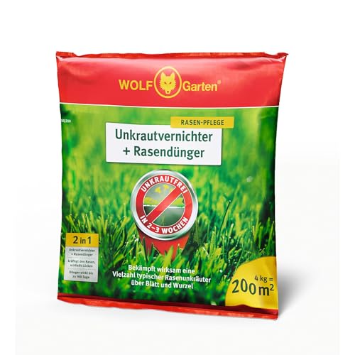 WOLF-Garten 2-in-1: Unkrautvernichter + Rasendünger SQ 200 (Rasendünger und...