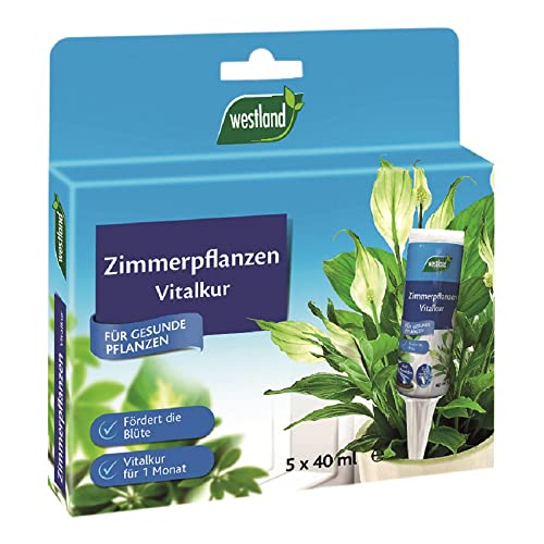 Westland Zimmerpflanzen Vitalkur, 5x 40 ml – Pflanzendünger für gesundes...