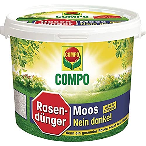 Compo Rasendünger Moos -nein Danke! mit 6 Wochen Wirkung, Feingranulat, 4 kg,...