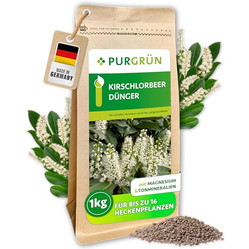 Purgrün® Kirschlorbeer-Dünger 1 kg – Organisch-mineralische Rezeptur –...
