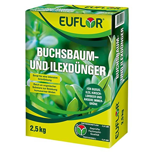 Euflor Buchsbaum- und Ilexdünger 2,5 kg Faltschachtel•Spezialdünger für...
