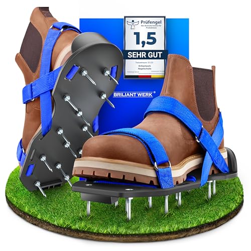 Briliantwerk®️ Nagelschuhe mit Klettverschluss - Zum Rasen belüften oder als...