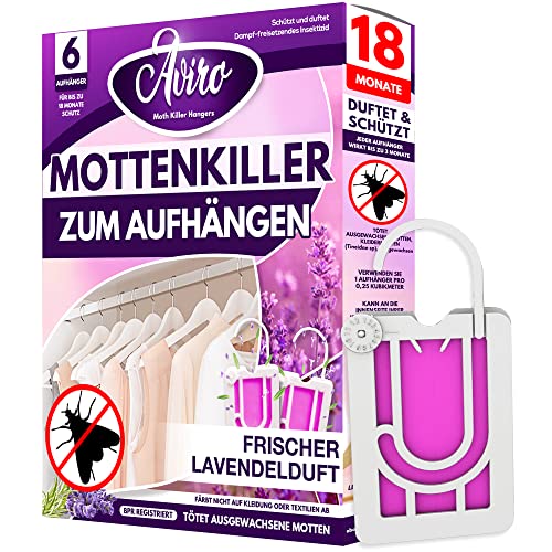 Aviro Mottenschutz für Kleiderschrank – 6 Kassetten zum Aufhängen gegen...