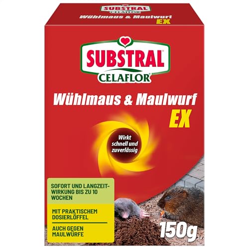 Substral Celaflor Wühlmaus & Maulwurf Ex Stop, 150g, vertreibt Wühlmäuse und...