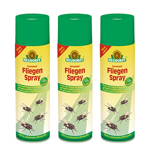 3 x 500 ml Neudorff Permanent FliegenSpray Insektenschutz