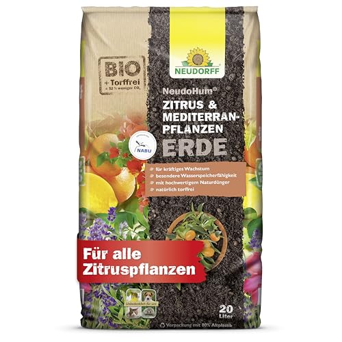 Neudorff NeudoHum Zitrus- & MediterranpflanzenErde – Torffreie Bio-Erde für...