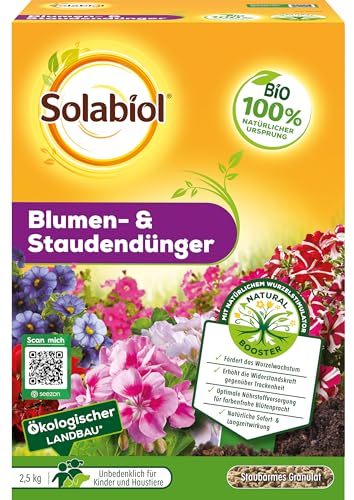 Solabiol Blumen- & Staudendünger, Spezialdünger mit Sofort- und...