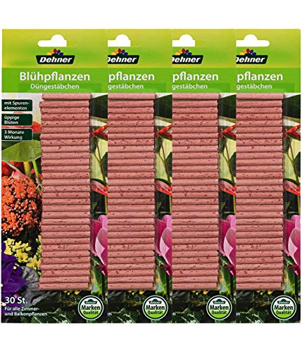 Dehner Düngestäbchen für Blühpflanzen, 4 x 30 Stück (120 Stück)