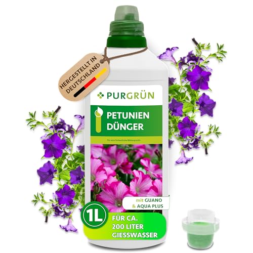 Purgrün® Petunien-Dünger 1 Liter – Organisch-mineralische Rezeptur –...